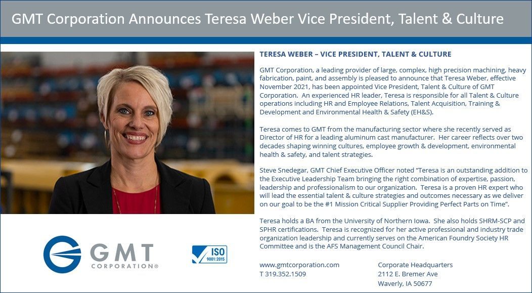 Teresa Weber Vice President, Talent & Culture